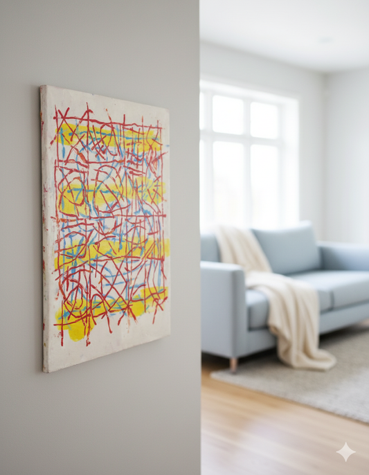 Primary painting on wall