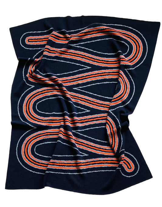 NIGHT BREEZE wool throw blanket